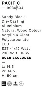 Stalp iluminat exterior decorativ IP65 PACIFIC H-50cm