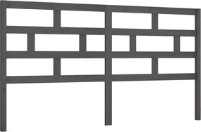 vidaXL Tăblie de pat, gri, 186x4x100 cm, lemn masiv de pin
