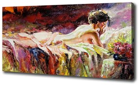 Imprimare tablou canvas Situată femeie