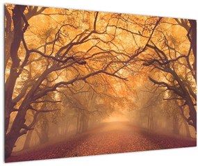 Tablou - Peisaj de toamnă cu drum (90x60 cm)