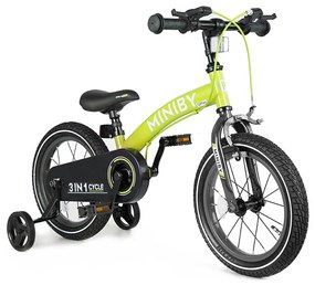 Bicicletă pentru copii QPlay MINIBY 3 în 1 verde