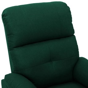 Fotoliu masaj rabatabil electric verde inchis material textil 1, Morkegronn