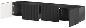 Dulap TV Malmi 200 cm suspendată - negru mat / negru