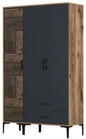 Dulap de haine Kiara PT (Nuc + antracit). 1088432