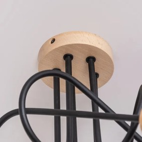 Lustră aplicată OXFORD 5xE27/15W/230V pin/negru