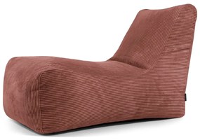 Fotoliu bean bag cărămiziu cu tapițerie din catifea reiată Lounge – SLOWDOWN