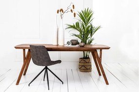 Masă de dining maro cu blat din lemn de acacia 100x200 cm Quenza – Light &amp; Living