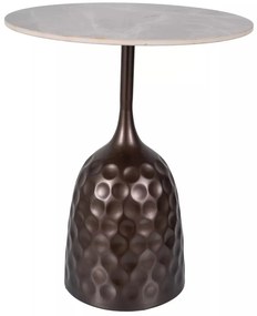 Masuta de cafea Mutti gri/maro antic ø50/h60 cm