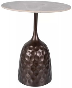 Masuta de cafea Mutti gri/maro antic ø50/h60 cm
