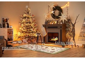 Covor tip traversă verde din amestec de bumbac 80x200 cm cu model de Crăciun Toy's Delight Green Christmas – Villeroy&amp;Boch