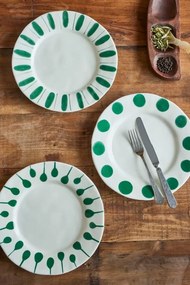 Farfurie verde din ceramică – Linora