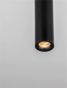 Spot aplicat LED design tehnic LUISA negru, H-20cm