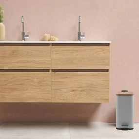 Coș de gunoi alb cu pedală din oțel 5 l Erik – Spirella