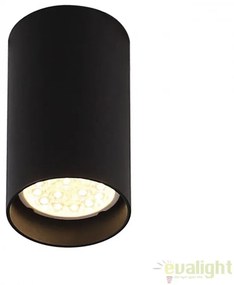 Spot aplicat design modern PET ROUND negru C0142 MX
