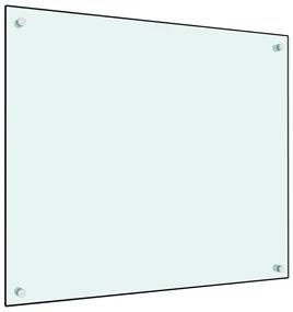 vidaXL Panou antistropi de bucătărie, alb, 70x60 cm, sticlă securizată