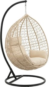 Scaun suspendat KOKON cu suport, bej