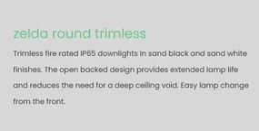 Spot incastrabil rezistent foc protectie IP65 Zelda Trimless Round negru