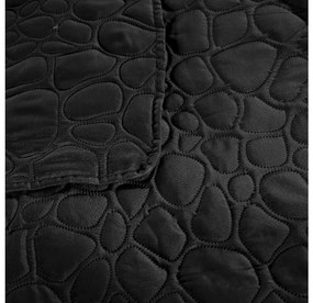 Cuvertura neagra de pat cu model STONE Dimensiune: 200 x 220 cm