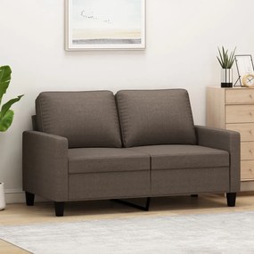 348700 vidaXL Canapea cu 2 locuri, gri taupe, 120 cm, material textil