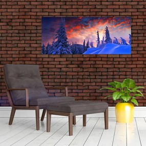 Tablou - Amurg dev iarnă (120x50 cm)