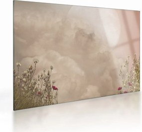 Tablou pe sticlă - Luna plină roz (70x50 cm)