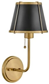 Lampă de perete Hinkley HK-CLARKE1-BR-BK CLARKE 1xE27/40W/230V alamă/negru