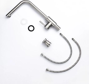 Baterie bucătărie - 290 alamă Satinat P14A