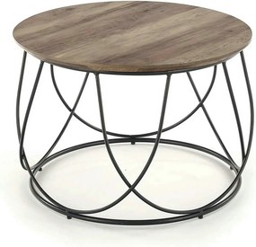 Masuta cafea NUBIRA, nuc/negru, 60x60x41 cm