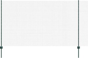 vidaXL Gard cu Stâlp Verde 1,4 x 50 m Oțel și PVC