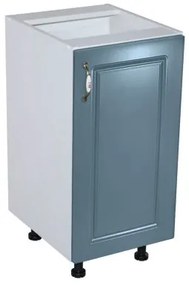 Corp inferior cu 1 usa Zebra, Alb/MDF Albastru fara blat, 40 x 82 x 50 cm