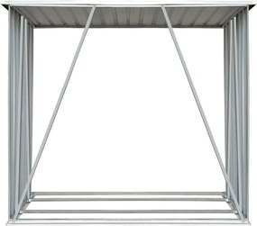 Magazie pentru lemn, antracit/alb, 163x82x160 cm, DARYL TIP 1