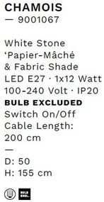 Lampadar/Lampa de podea design decorativ, CHAMOIS H 155cm