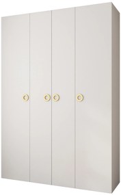 Dulap de haine 170 cm Carmela 40-1 (alb + Auriu). 1126530
