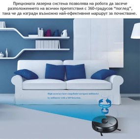 Aspirator robot MAGNUM ONE, Li-Ion 2600 mAh, 30 W, 2700 Pa, Curatare uscata si umeda, Filtrare în 3 etape, Wi-Fi, Control vocal, Alb