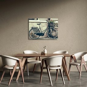 Tablou - Bicicleta de epocă cu flori (70x50 cm)