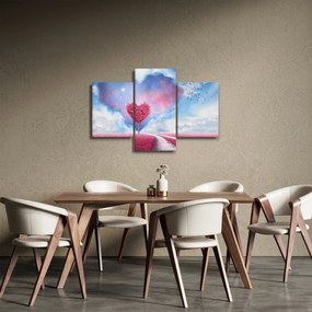 Tablou - Copac de inimă roz (90x60 cm)