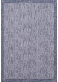 Covor albastru închis din lână 133x180 cm Linea – Agnella