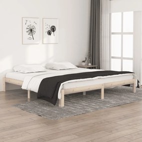 810385 vidaXL Cadru de pat, 200x200 cm, lemn masiv de pin