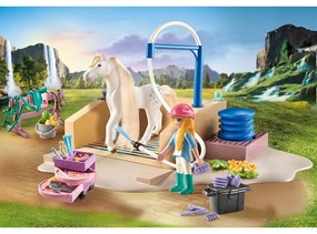SPALATORIE CU ISABELLA SI CALUTUL LIONESS - PLAYMOBIL HORSES OF WATERFALL (PM71354)