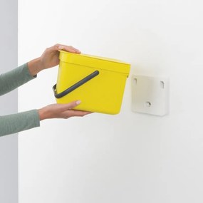Cos de gunoi colectare selectiva Brabantia Sort&Go 648974, 6 l, Maner, Montabil pe perete, Gri inchis