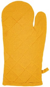 Mănușă de bucătărie cu magnet Home Elementsgri închis și muștar, 18 x 32 cm