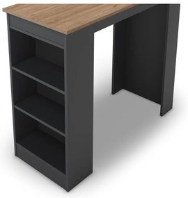 Masă de bar cu blat cu aspect de lemn de stejar 47x120 cm Peru – Marckeric