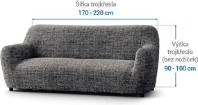 Gaico Huse bielastice VITTORIA gri fotoliu triplu (l. 170 - 220 cm)