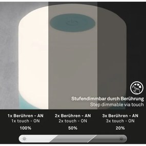 Lampă LED reîncărcabilă dimabilă de masă Briloner 7461010 LED/2W/5V IP44 albastru