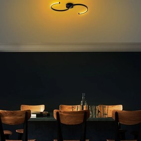 Plafonieră neagră LED 25x10 cm Es – Opviq lights