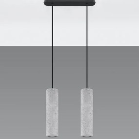 Sollux SL.0654 - Lustr LUVO 2xGU10/40W/230V beton/negru pe cablu