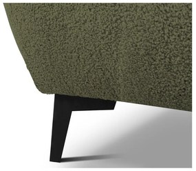 Pat matrimonial verde tapițat cu spațiu de depozitare cu somieră 140x200 cm Makapu – Makamii