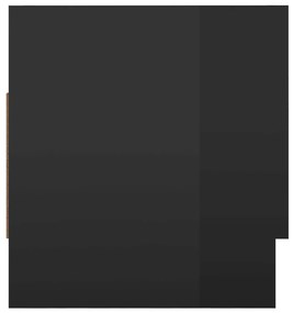 Sifonier, negru extralucios, 70x32,5x35 cm, PAL negru foarte lucios, 1