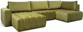 Colțar lemn masiv Formă U Extensibil Bonnie 350x175cm Personalizabil