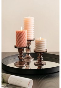 Sfeșnic din sticlă PT LIVING Art, maro